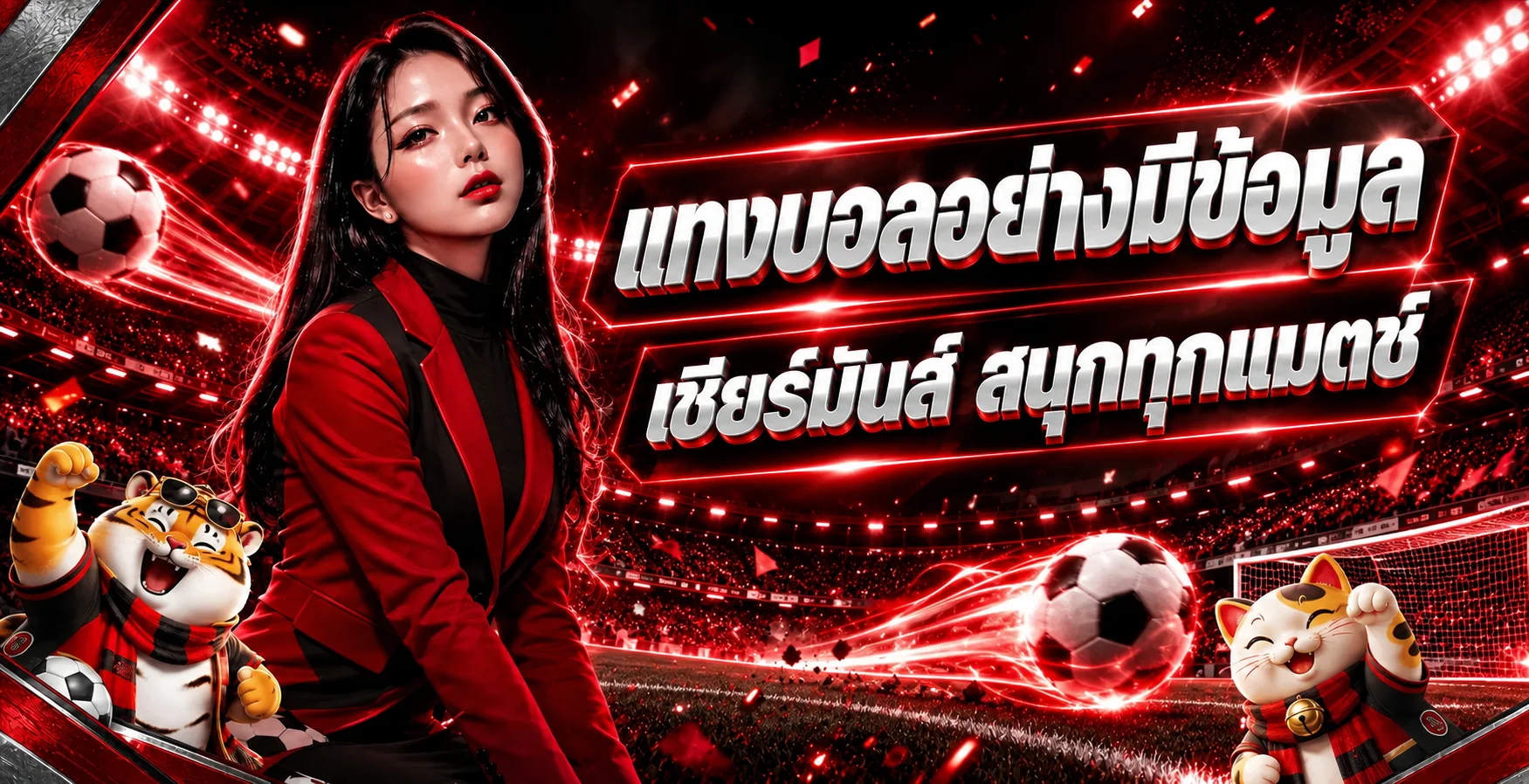 แบนเนอร์แทงบอล SUPERSLOTMAX ในสนามฟุตบอลโทนแดง